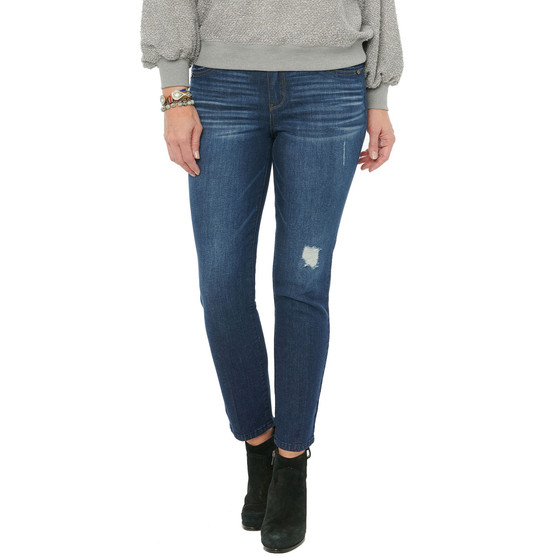 Women's "Ab"Solution Elastic Waistband Vintage-Like Skinny Jeans