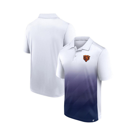 Men's Branded White and Navy Chicago Bears Parameter Polo Shirt