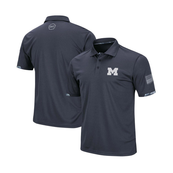 Men's Charcoal Michigan Wolverines OHT Military-Inspired Appreciation Digital Camo Polo Shirt