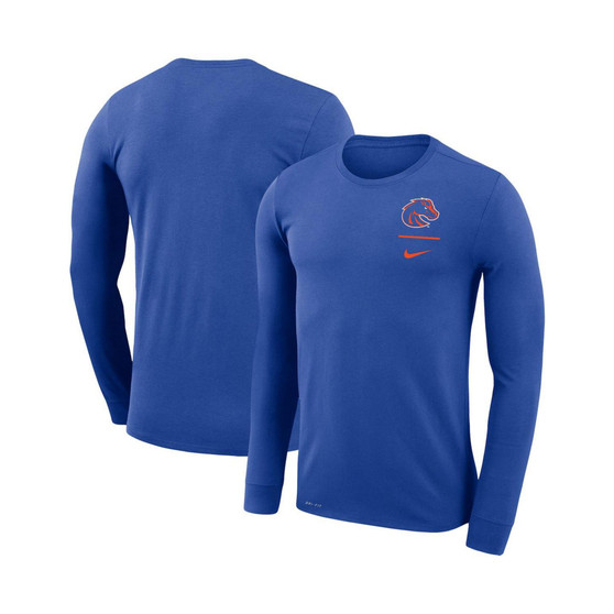 Men's Royal Boise State Broncos Logo Stack Legend Performance Long Sleeve T-shirt