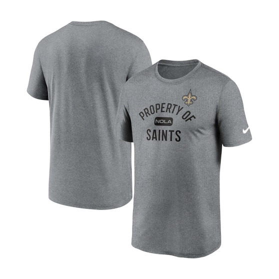 Men's Heather Charcoal New Orleans Saints Property Of Legend Performance T-shirt