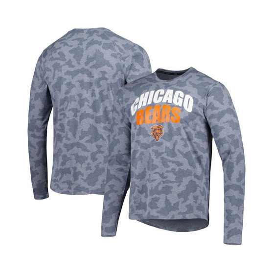 Men's Navy Chicago Bears Performance Camo Long Sleeve T-shirt