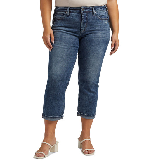 Plus Size Suki Mid-Rise Capri Jeans