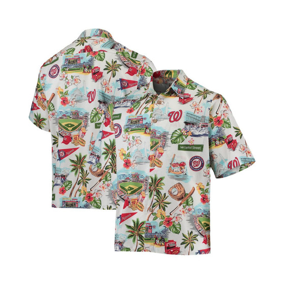 Men's White Washington Nationals Scenic Button-Up Shirt