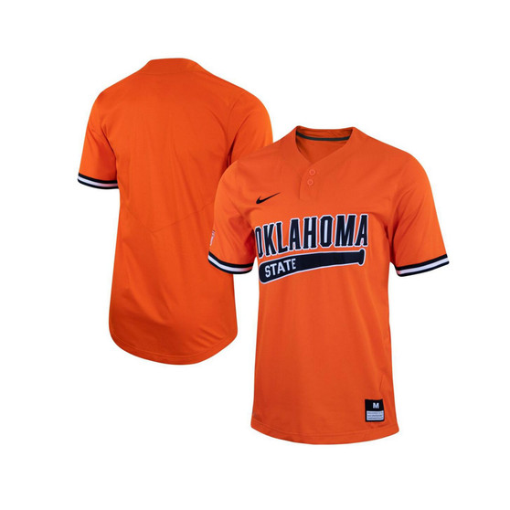 Men's Orange Oklahoma State Cowboys Two-Button Replica Baseball Jersey