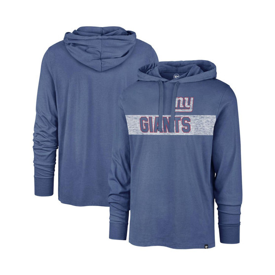 Men's Royal New York Giants Field Franklin Hooded Long Sleeve T-shirt