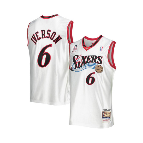 Men's Allen Iverson White Eastern Conference Hardwood Classics 2002 NBA All-Star Game Authentic Jersey