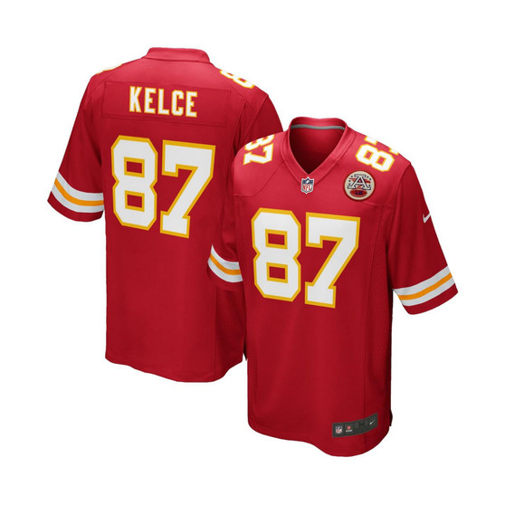 Men's Travis Kelce Red Kansas City Chiefs Team Game Jersey