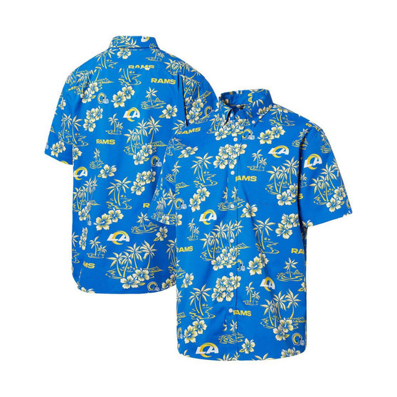 Men's Royal Los Angeles Rams Kekai Button-Up Shirt