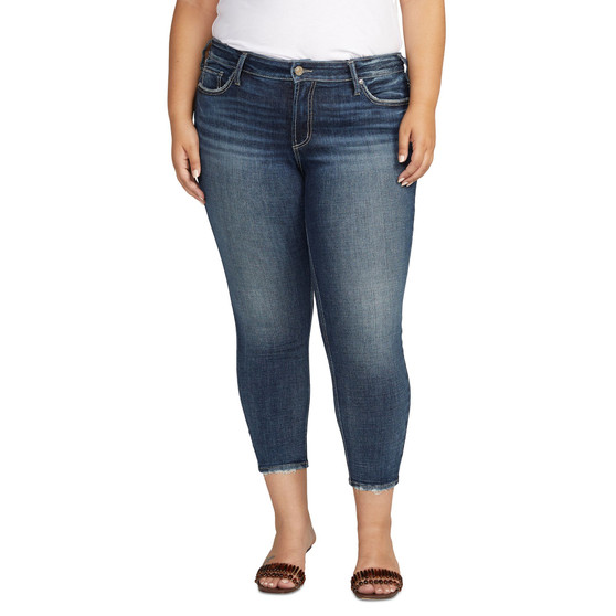 Plus Size Suki Mid-Rise Cropped Skinny Jeans