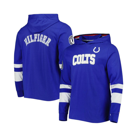 Men's Royal, White Indianapolis Colts Alex Long Sleeve Hoodie T-shirt