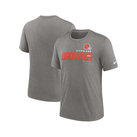 Men's Heather Charcoal Cleveland Browns Team Tri-Blend T-shirt