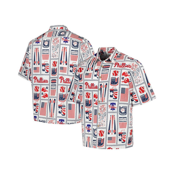 Men's White Philadelphia Phillies Americana Button-Up Shirt