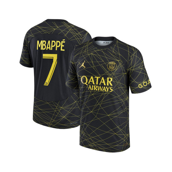 Men's Brand Kylian Mbappe Black Paris Saint-Germain 2022/23 Fourth Vapor Match Authentic Player Jersey