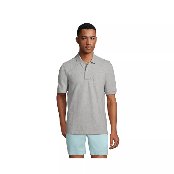 Men's Short Sleeve Comfort-First Mesh Polo Shirt With Pocket