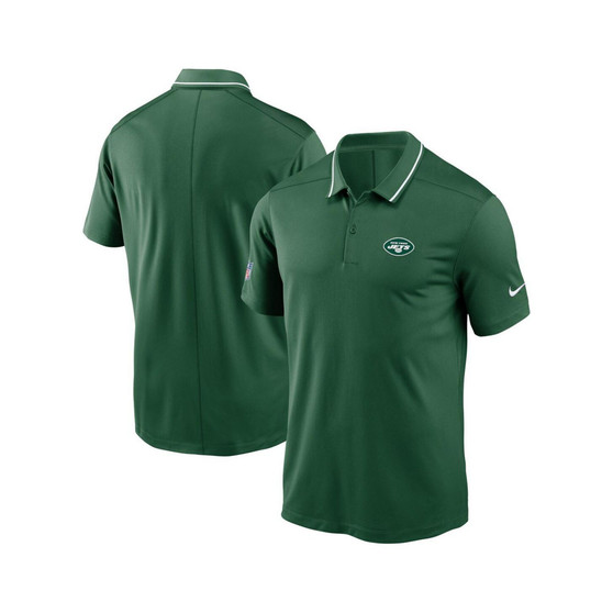 Men's Green New York Jets Sideline Victory Performance Polo Shirt