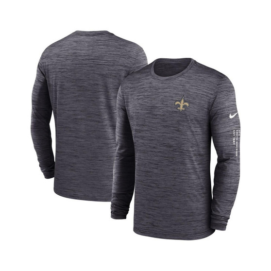 Men's Black New Orleans Saints Velocity Long Sleeve T-shirt