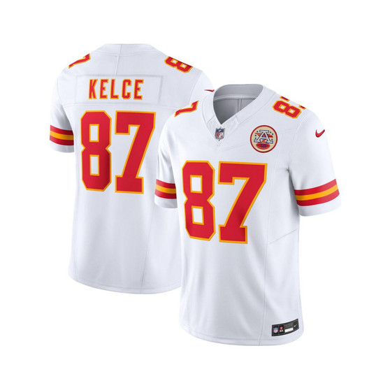 Men's Travis Kelce White Kansas City Chiefs Vapor F.U.S.E. Limited Jersey