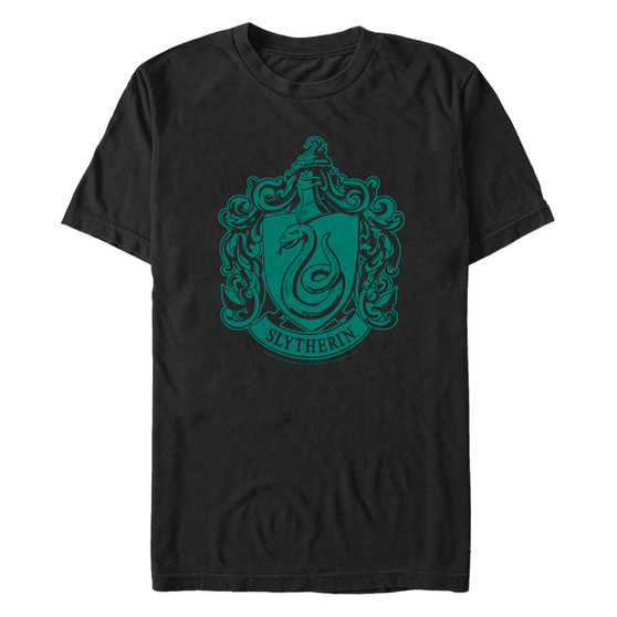 Harry Potter Men's Simple Slytherin Crest Short Sleeve T-Shirt
