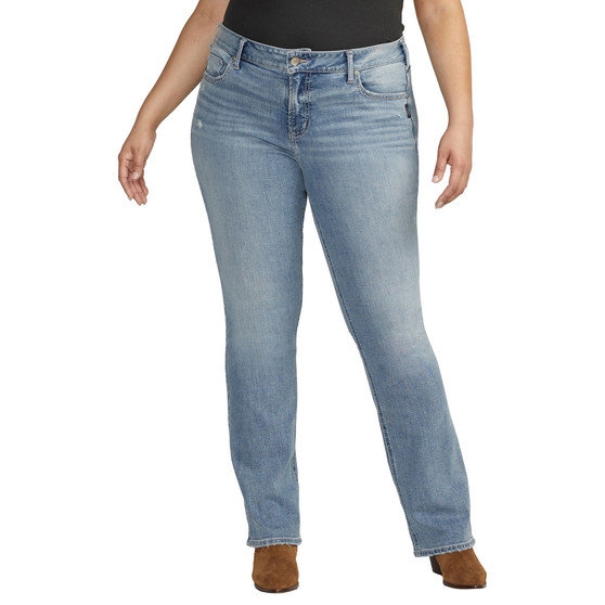 Plus Size Elyse Mid Rise Slim Bootcut Jeans