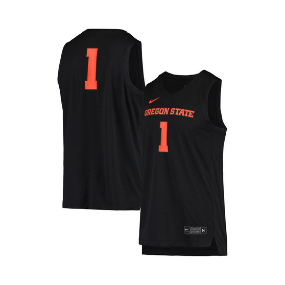 Men's #1 Black Oregon State Beavers Replica Basketball Jersey