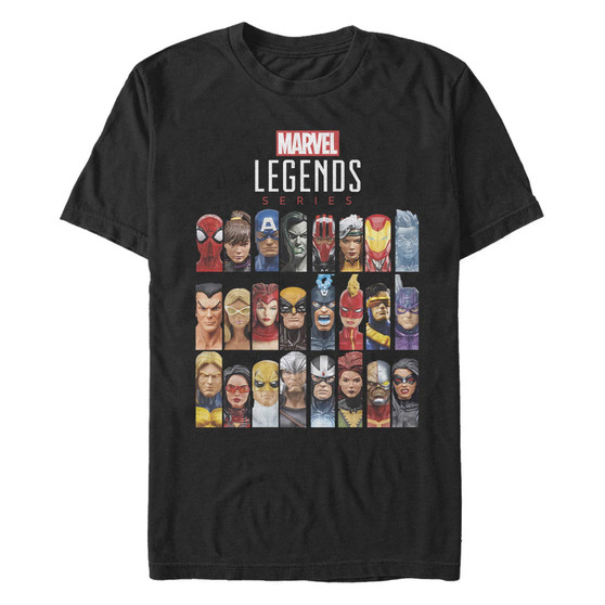 Men's Marvel Legends Headshots Short Sleeve Crew T-shirt