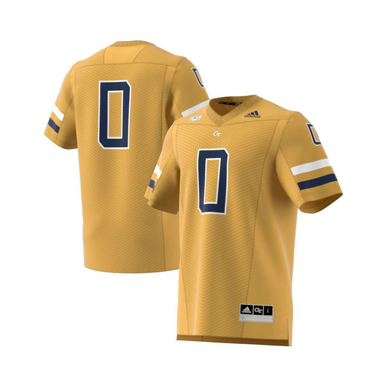 Men's #0 Gold Georgia Tech Yellow Jackets Premier Strategy Jersey