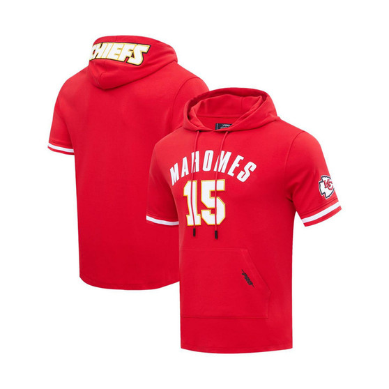 Men's Patrick Mahomes Red Kansas City Chiefs Player Name and Number Hoodie T-shirt