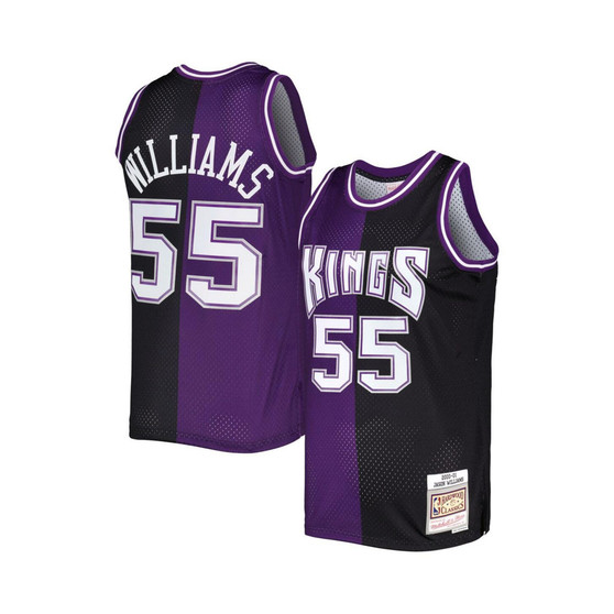 Men's Jason Williams Purple, Black Sacramento Kings Hardwood Classics 2000-01 Split Swingman Jersey