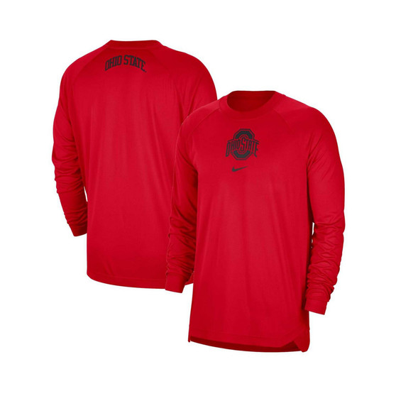 Men's Scarlet Ohio State Buckeyes Basketball Spotlight Performance Raglan T-shirt