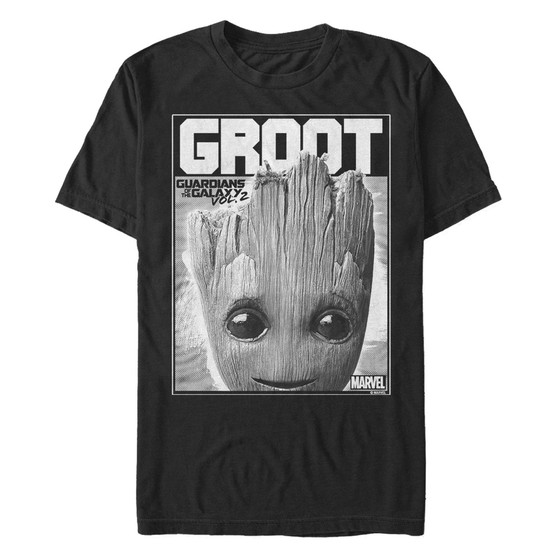 Marvel Men's Guardian of the Galaxy Groot Poster, Short Sleeve T-shirt