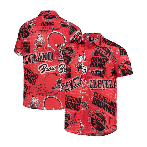 Men's Orange Cleveland Browns Thematic Button-Up Shirt