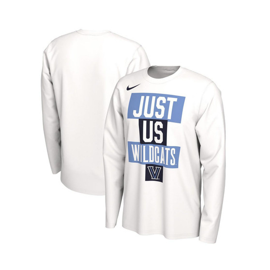 Men's White Villanova Wildcats 2021 Postseason Basketball JUST US Bench Legend Long Sleeve T-shirt