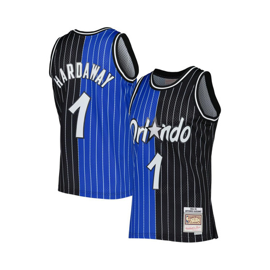 Men's Penny Hardaway Blue, Black Orlando Magic Hardwood Classics 1994-95 Split Swingman Jersey
