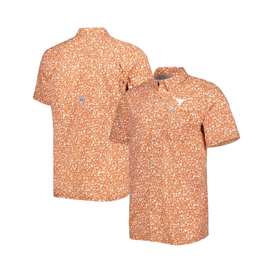 Men's Texas Orange Texas Longhorns Super Slack Tide Omni-Shade Team Button-Up Shirt