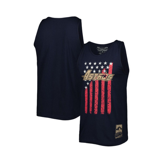 Men's Navy Houston Astros Cooperstown Collection Stars and Stripes Tank Top