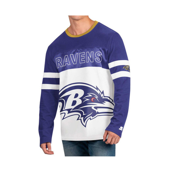 Men's Purple, White Baltimore Ravens Halftime Long Sleeve T-shirt