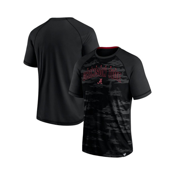 Men's Branded Black Alabama Crimson Tide Arch Outline Raglan T-shirt