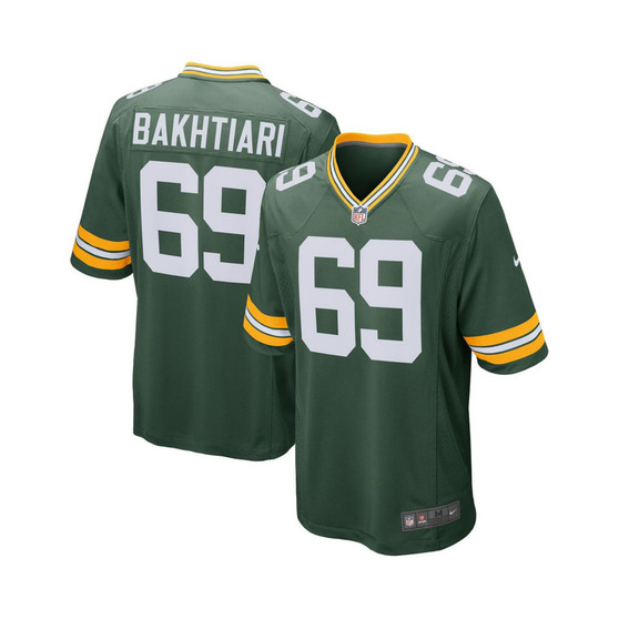 Men's David Bakhtiari Green Green Bay Packers Game Player Jersey