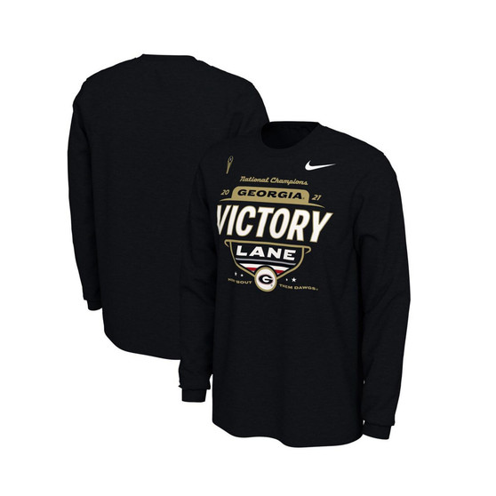 Men's Black Georgia Bulldogs College Football Playoff 2021 National Champions Locker Room Long Sleeve T-shirt