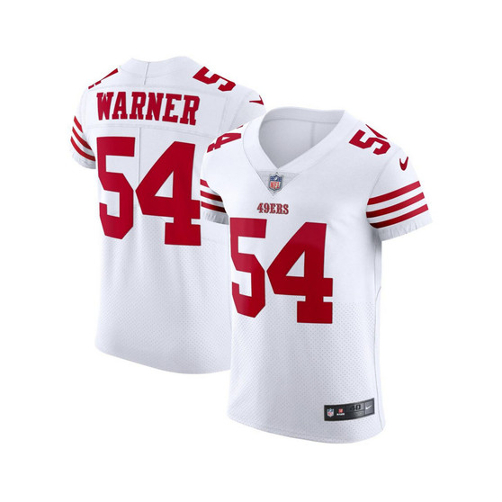 Men's Fred Warner White San Francisco 49ers Vapor Elite Jersey