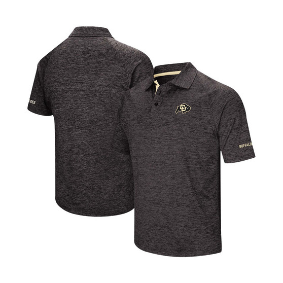 Men's Heather Black Colorado Buffaloes Down Swing Polo Shirt