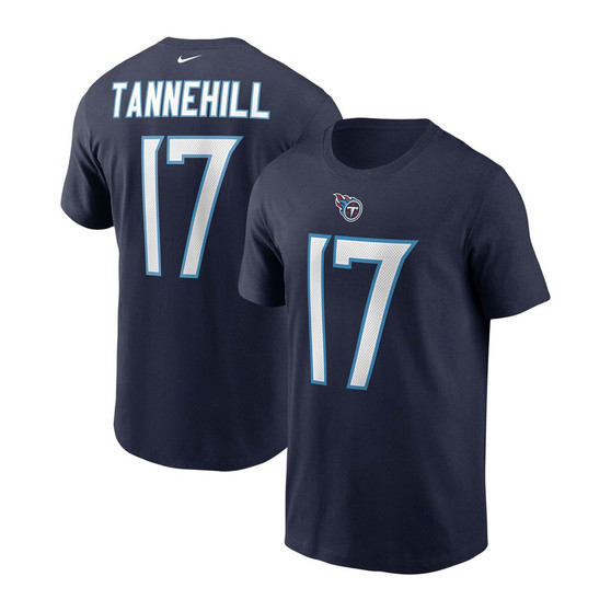 Men's Ryan Tannehill Navy Tennessee Titans Name and Number T-shirt