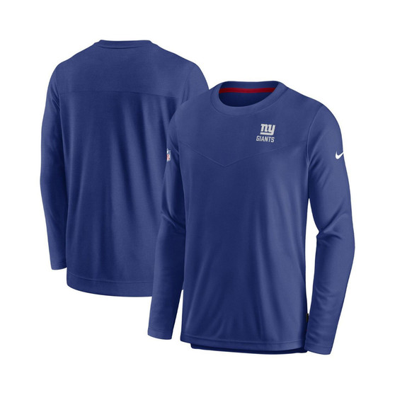 Men's Royal New York Giants Sideline Lockup Performance Long Sleeve T-shirt