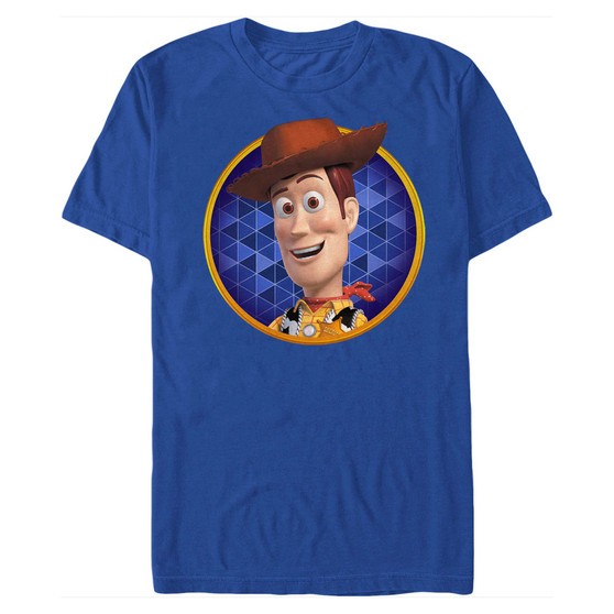 Disney Pixar Men's Toy Story Woody Circle Portrait Short Sleeve T-Shirt