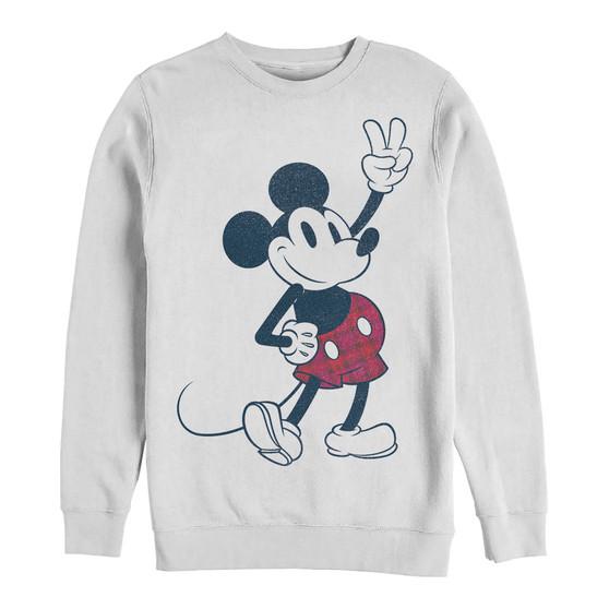 Men's Plaid Mickey Long Sleeve T-Shirt
