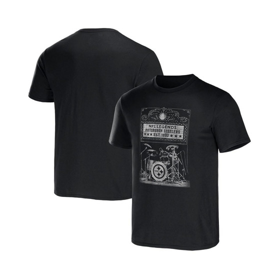 Men's NFL x Darius Rucker Collection by Black Pittsburgh Steelers Band T-shirt
