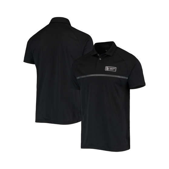 Men's Black San Diego Padres Sector Raglan Polo Shirt