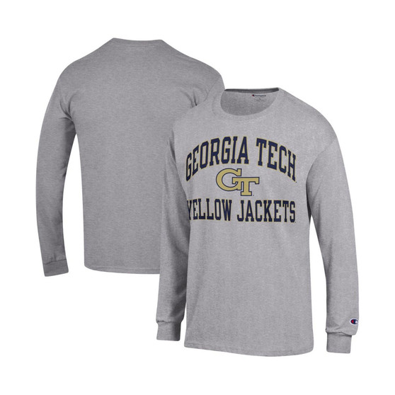 Men's Heather Gray Georgia Tech Yellow Jackets High Motor Long Sleeve T-shirt