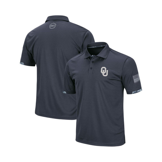 Men's Big and Tall Charcoal Oklahoma Sooners OHT Military-Inspired Appreciation Digital Camo Polo Shirt